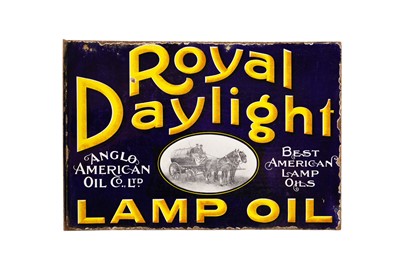 Lot 106 - Royal Daylight Lamp Oil Enamel Sign