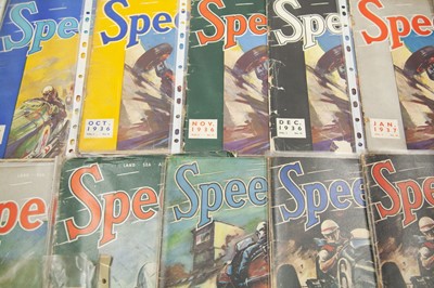 Lot 199 - Twenty One Copies of 'Speed' Magazine, 1930s