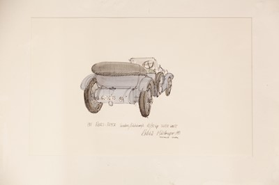 Lot 171 - Three Original Robbie McGregor Pen and Ink Sketches - Rolls-Royce 40/50HP Silver Ghost
