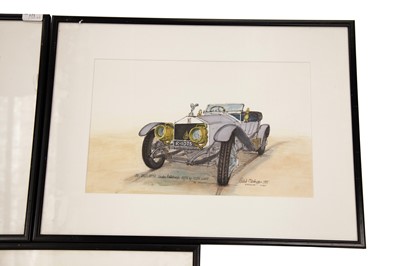 Lot 171 - Three Original Robbie McGregor Pen and Ink Sketches - Rolls-Royce 40/50HP Silver Ghost