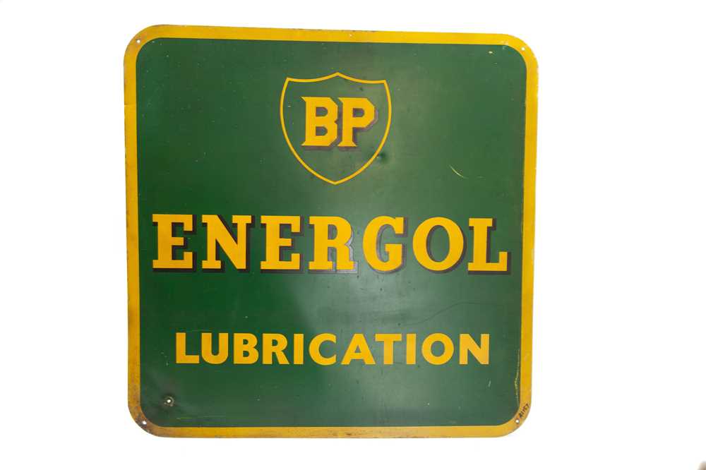 Lot 183 - BP Energol Lubrication Aluminium Advertising Sign