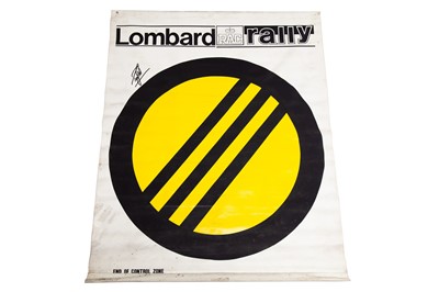 Lot 184 - Tony Pond Lombard Stage Rally Banner (Signed)