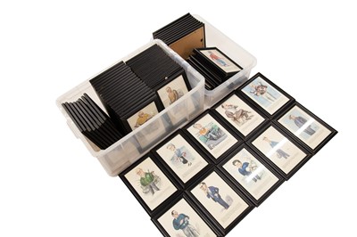 Lot 185 - Fifty-Three Framed/Glazed Caricatures by Sallon