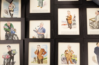 Lot 185 - Fifty-Three Framed/Glazed Caricatures by Sallon