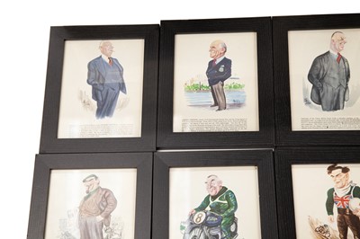 Lot 186 - Sixty-Nine Framed/Glazed Caricatures by Sallon