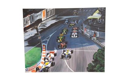 Lot 188 - 1992 Formula One Monaco Grand Prix Original Artwork by B. D. Taylor