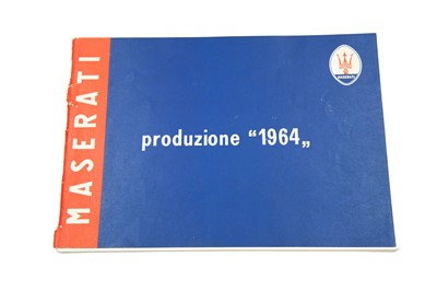 Lot 202 - Maserati 'Produzione 1964' Sales Folder