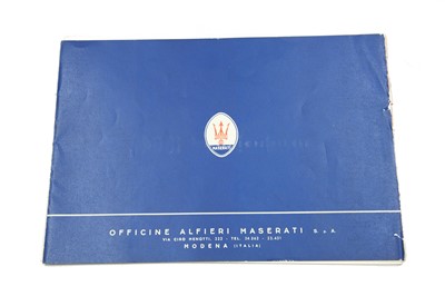 Lot 202 - Maserati 'Produzione 1964' Sales Folder