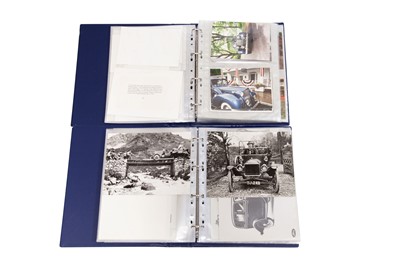 Lot 225 - Two Folders of Photographs Depicting Pre-War Road Cars