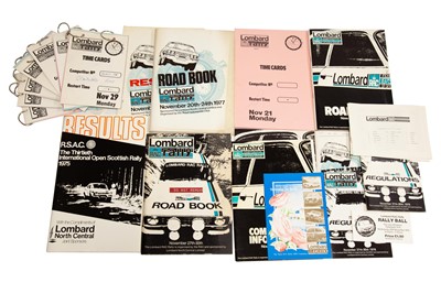 Lot 235 - RAC Lombard Rally Competitors Booklets and Other Paperwork, 1975-1977