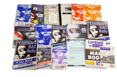Lot 240 - RAC Lombard Rally Competitors Booklets and Other Paperwork, 1986-1987
