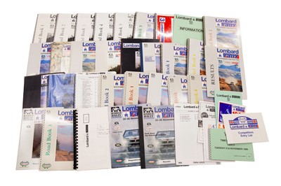Lot 241 - RAC Lombard Rally Competitors Booklets and Other Paperwork, 1988-1992