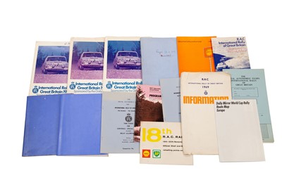 Lot 244 - RAC Rally Programmes and Other Paperwork, 1969-1970