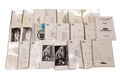 Lot 252 - Ford Motorsport Rally Competitors Booklets, 1988-1989