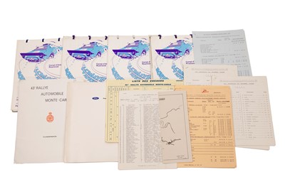 Lot 255 - Monte Carlo Rally Paperwork, 1972-1976