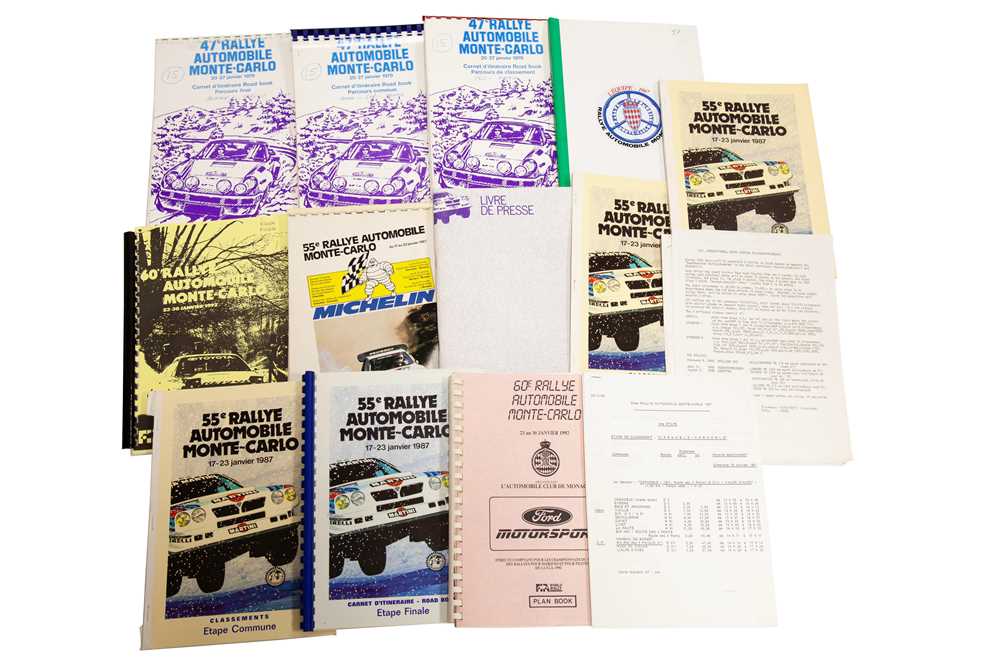 Lot 256 - Monte Carlo Rally Paperwork, 1979-1984
