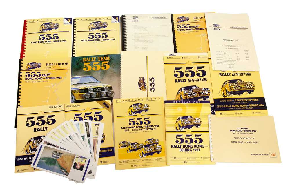 Lot 263 - 555 Rally Hong-Kong-Beijing Paperwork, 1985-1986