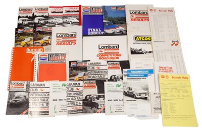Lot 286 - Quantity of International Rallying Paperwork