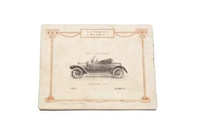 Lot 297 - Majola Automobiles Pre-War Sales Brochure, 1913