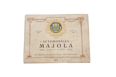 Lot 297 - Majola Automobiles Pre-War Sales Brochure, 1913