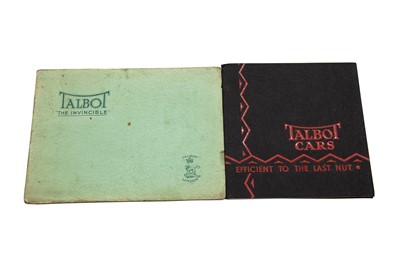 Lot 304 - Two Pre-War Talbot Sales Brochures