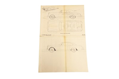 Lot 310 - Two Period Bentley Blueprint-Type Technical Coachwork Drawings by H J. Mulliner
