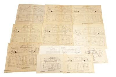 Lot 311 - Ten Period Rolls-Royce Silver Wraith Blueprint-Type Technical Drawings by H J.Mulliner