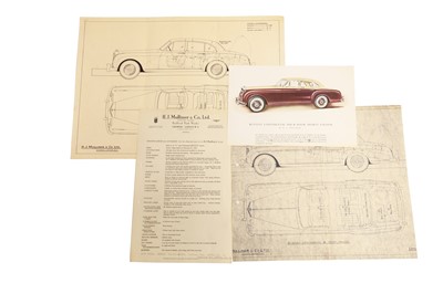 Lot 313 - Two Period Bentley Blueprint-Type Technical Coachwork Drawings by H. J. Mulliner