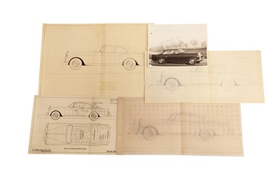 Lot 314 - Five Period Bentley Blueprint-Type Technical Coachwork Drawings by H J.Mulliner