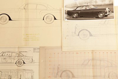 Lot 314 - Five Period Bentley Blueprint-Type Technical Coachwork Drawings by H J.Mulliner