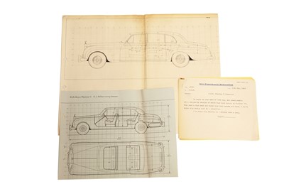 Lot 316 - Rolls-Royce Blueprint Type Technical Coachwork Drawings by H. J. Mulliner