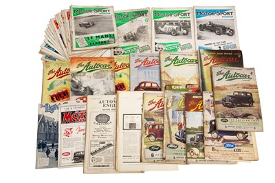 Lot 321 - Eleven Pre-War Autocar and Thirty Pre-War Motorsport Magazines