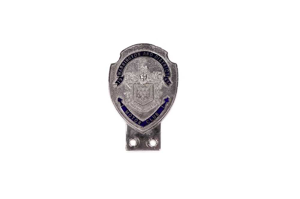 Lot 511 - Warrington and District Motor Club Car Badge