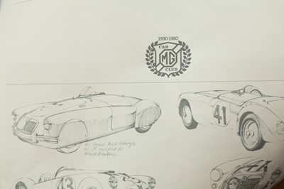 Lot 599 - Quantity of MG Car Club 50 Year Anniversary Commemorative Posters