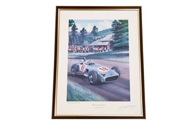 Lot 464 - Tribute to Fangio Limited Edition Artwork Print by Richard Wheatland