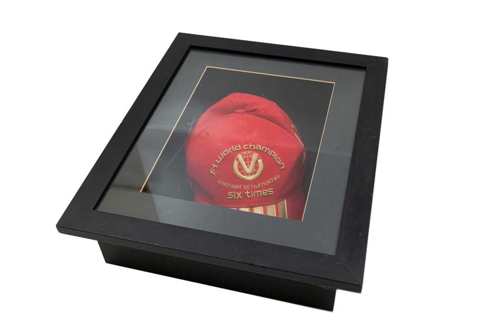 Lot 468 - Michael Schumacher Autographed Baseball Cap Framed Presentation