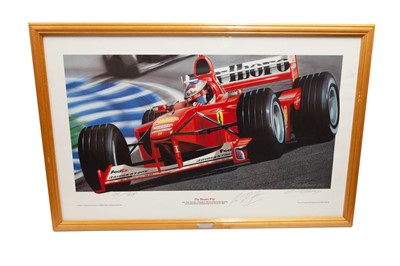 Lot 469 - ‘Fly Schumi Fly’ Signed Limited Edition Print by Keith Murray (Hand-Signed by Michael Schumacher)