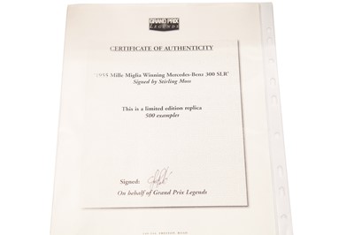 Lot 471 - Stirling Moss Mercedes-Benz 300 SLR 1/18 Scale Model by Maisto (Signed)