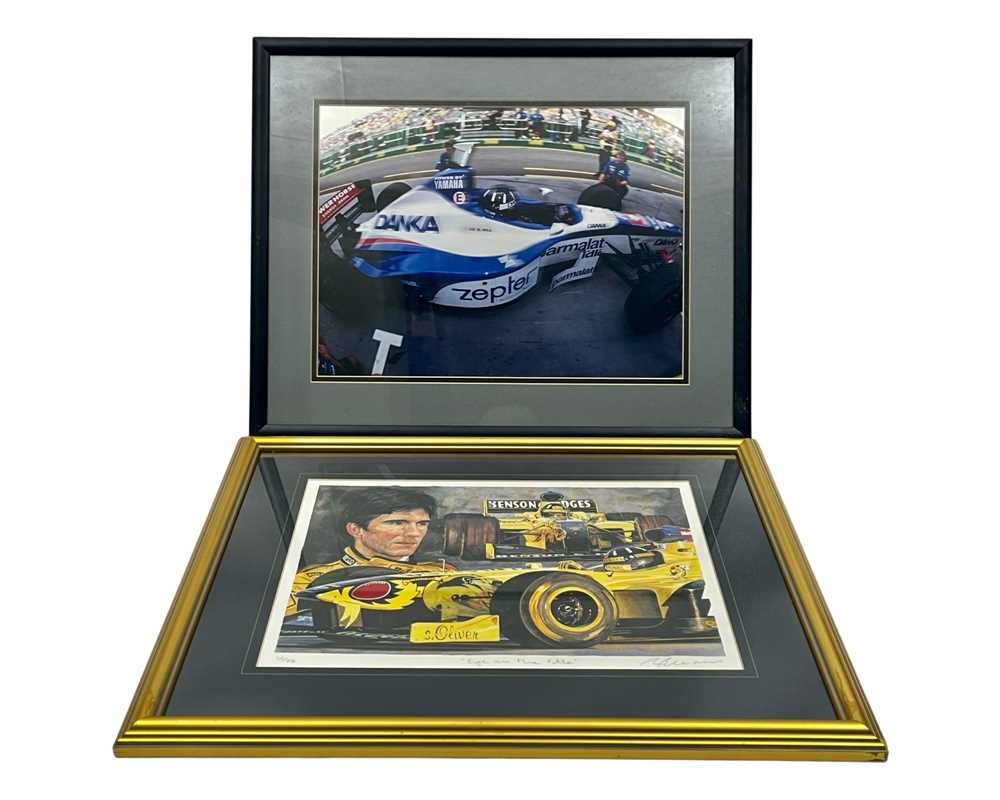 Lot 616 - Two Damon Hill Framed Artworks