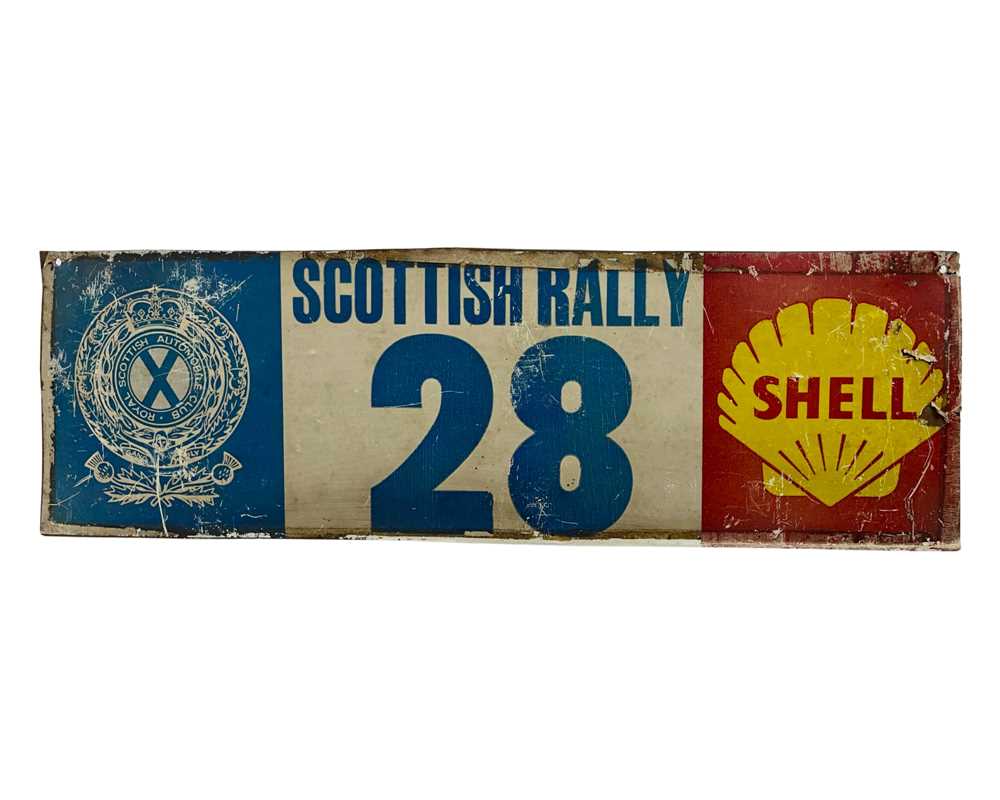 Lot 602 - Original RAC Scottish Rally Competitors Plate / Plaque