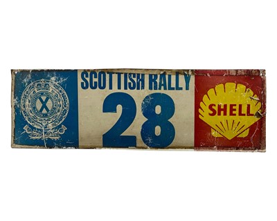 Lot 602 - Original RAC Scottish Rally Competitors Plate / Plaque