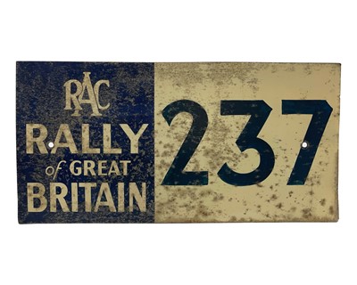 Lot 604 - Original 1951 RAC Rally of Great Britain Competitors Plaque / Plate