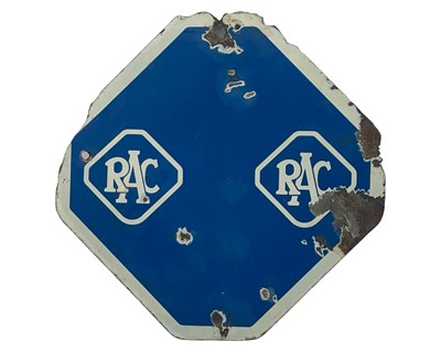 Lot 624 - RAC - Royal Automobile Club ‘E.F’ Enamel Sign