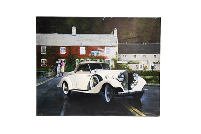 Lot 421 - Gerald Freeman Giclee Canvas Print, Depicting a Rolls-Royce Two-Door Drophead Coupe
