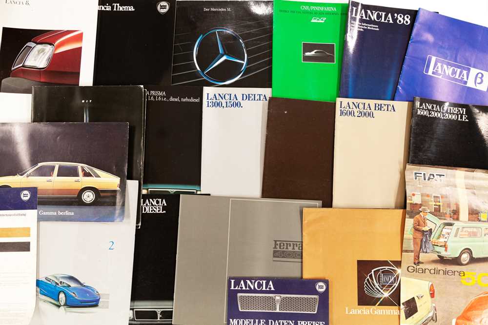 Lot 370 - Quantity of Primarily Italian Vehicle Sales Brochures