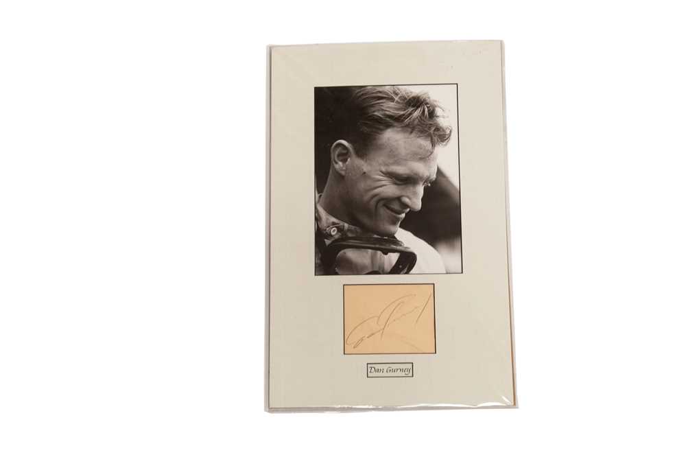 Lot 379 - Dan Gurney Autograph Presentation