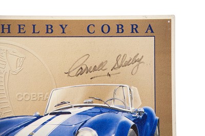 Lot 483 - AC Cobra Garage Sign, Signed by Carol Shelby