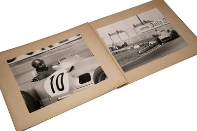 Lot 435 - Aintree British Grand Prix 1955 – Juan Manuel Fangio and Sir Stirling Moss Large-Format Photographs