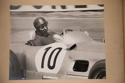 Lot 435 - Aintree British Grand Prix 1955 – Juan Manuel Fangio and Sir Stirling Moss Large-Format Photographs