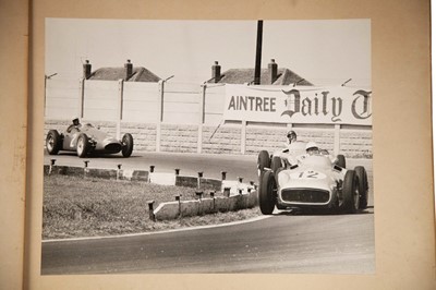 Lot 435 - Aintree British Grand Prix 1955 – Juan Manuel Fangio and Sir Stirling Moss Large-Format Photographs